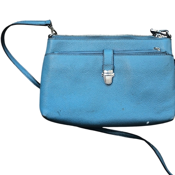 Michael Kors Mercer Large Snap Pocket Crossbody Blue - Picture 1 of 10